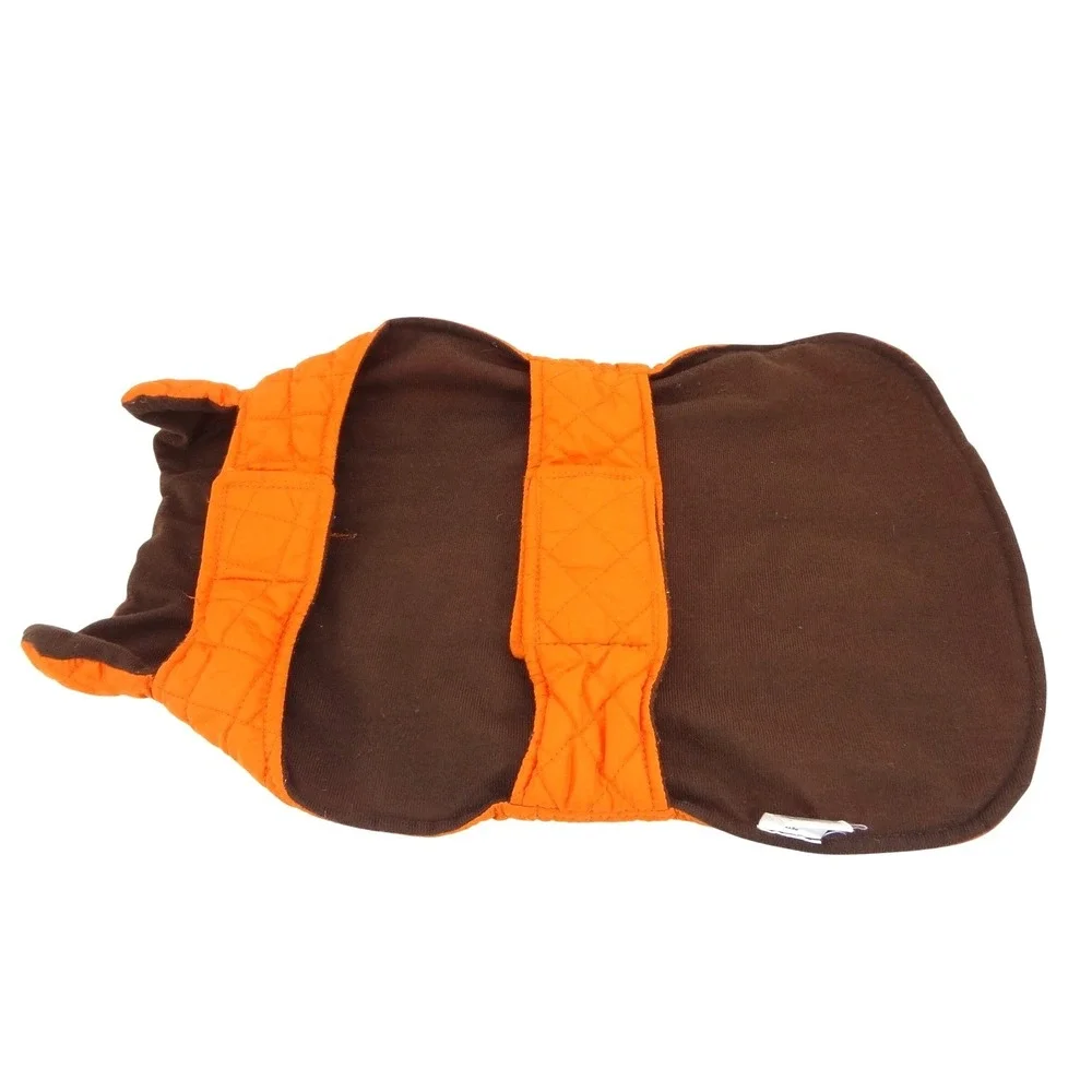 Pets‎ Quilted Dog Jacket Large Orange Reflective Lined Vest